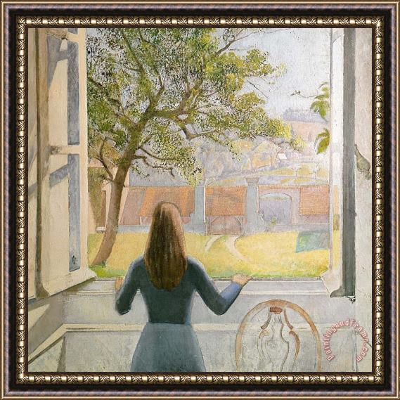 Balthasar Klossowski De Rola Balthus Young Girl at The Window 1957 Framed Painting