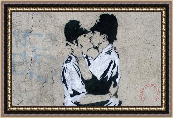 Banksy Bent Coppers Framed Painting