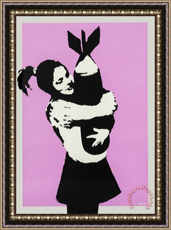 Banksy Bomb Hugger, 2003 Framed Print