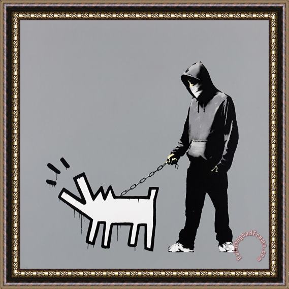 Banksy Choose Your Weapon (grey), 2010 Framed Painting