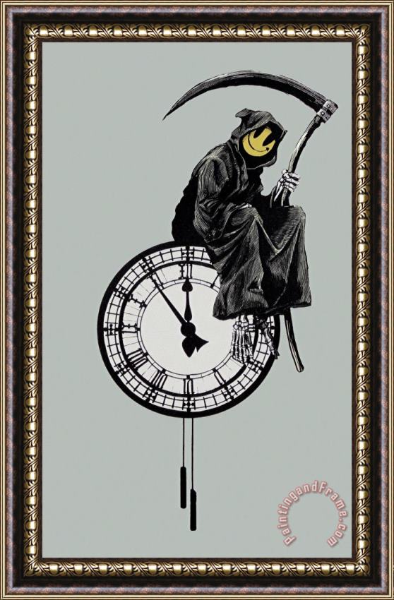 Banksy Grin Reaper 2, 2005 Framed Print