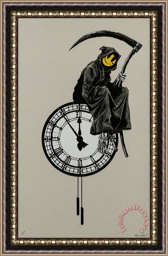 Banksy Grin Reaper, 2005 Framed Print