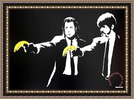 Banksy Pulp Fiction, 2004 Framed Painting