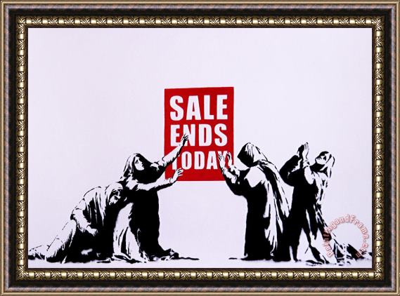 Banksy Sale Ends Today Framed Print