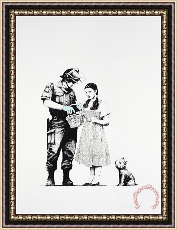 Banksy Stop And Search, 2007 Framed Painting