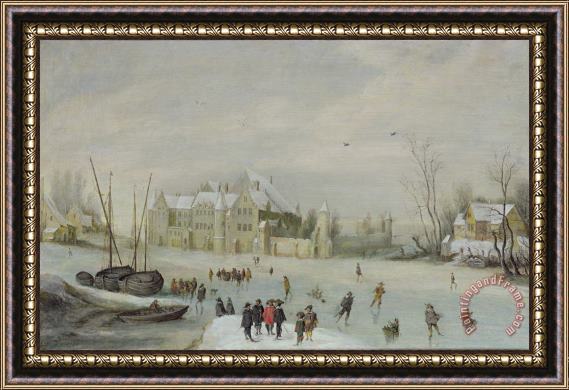 Barent Avercamp Winter Landscape Framed Print