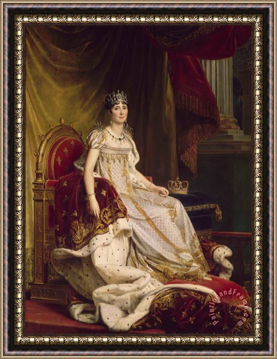 Baron Francois Gerard Josephine in Coronation Costume Framed Painting