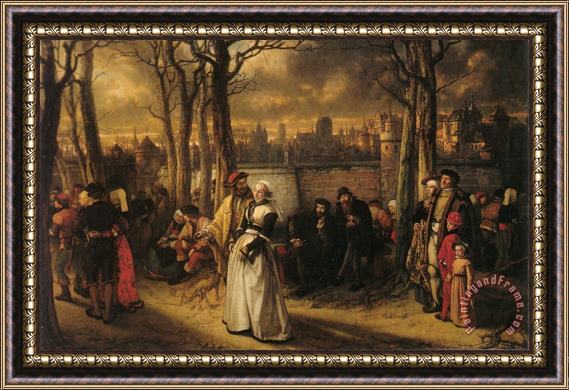 Baron Jan August Hendrik Leys Walk Out by The Walls Framed Print