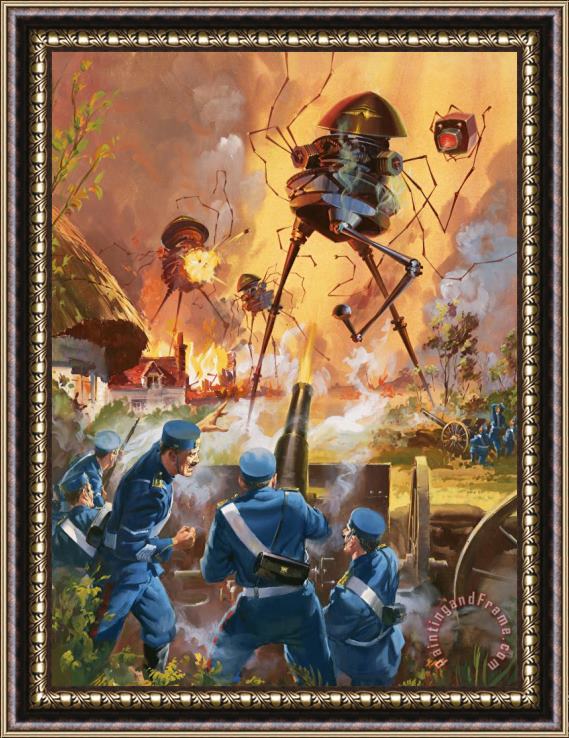 Barrie Linklater War of the Worlds Framed Painting