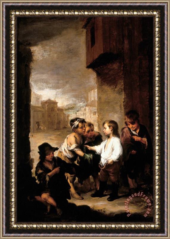 Bartolome Esteban Murillo Saint Thomas of Villanueva Dividing His Clothes Among Beggar Boys Framed Painting