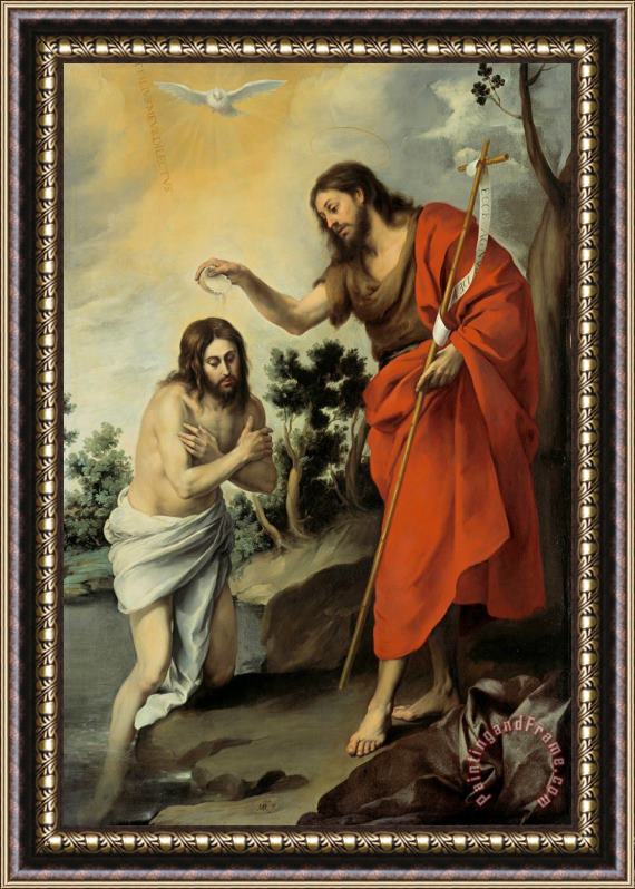 Bartolome Esteban Murillo The Baptism of Christ Framed Painting
