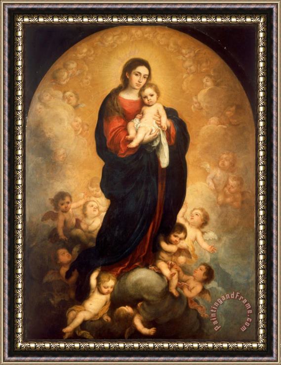 Bartolome Esteban Murillo Virgin And Child in Glory Framed Print