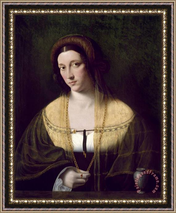 Bartolomeo Veneto Portrait of a Lady Framed Print