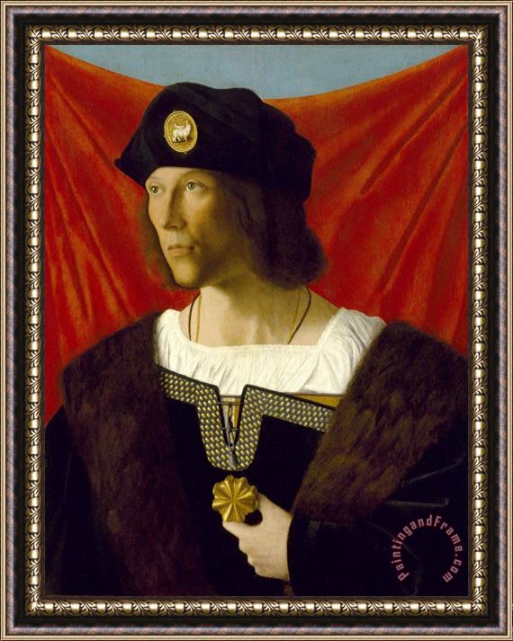 Bartolomeo Veneto Portrait of a Man Framed Print