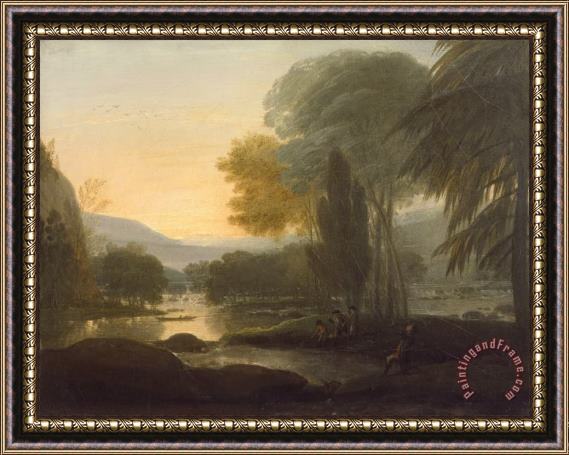 Benjamin West A View on The Susquehanna River Framed Painting