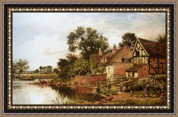Benjamin Williams Leader An Old Worcestershire Manor House Framed Painting