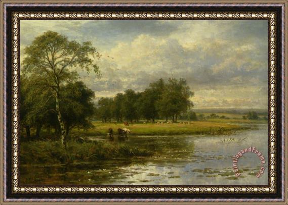 Benjamin Williams Leader Summer Time on The Thames Framed Painting