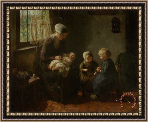 Bernard Jean Corneille Pothast Happy Family Framed Painting