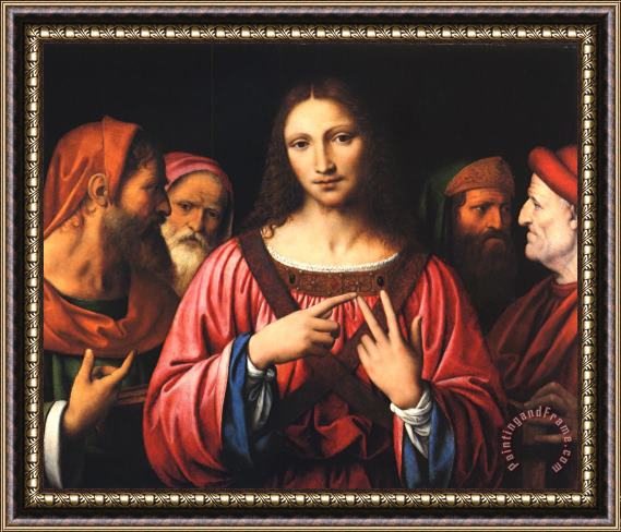 Bernardino Luini Christ Disputing with The Doctors Framed Painting