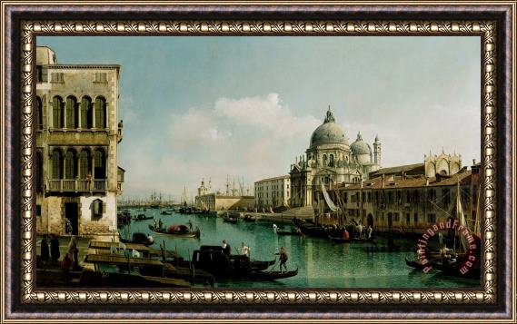 Bernardo Bellotto View of The Grand Canal And The Dogana Framed Painting