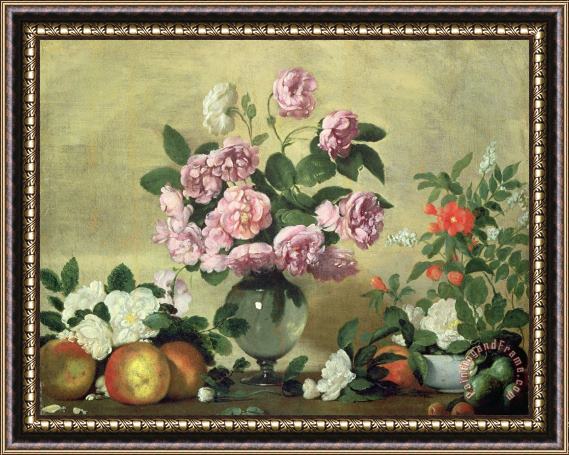Bernardo Strozzi Flowers And Fruit Framed Print