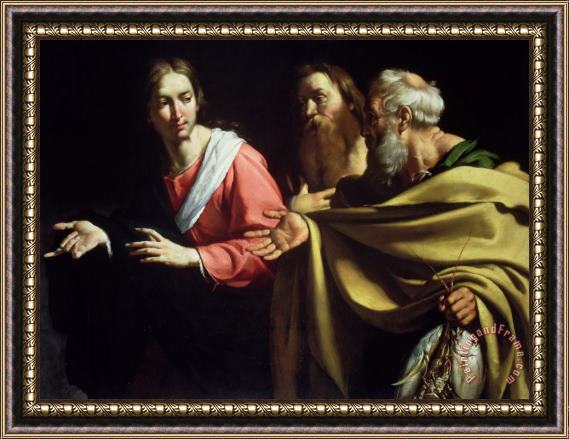 Bernardo Strozzi The Calling Of St. Peter And St. Andrew Framed Painting