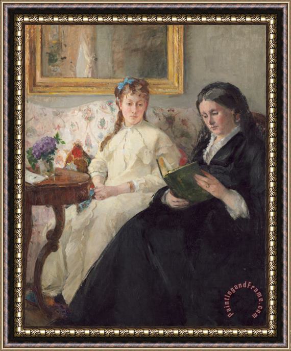 Berthe Morisot Portrait Of The Artist S Mother And Sister Framed Print