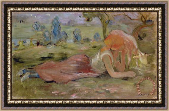 Berthe Morisot The Goatherd Framed Print