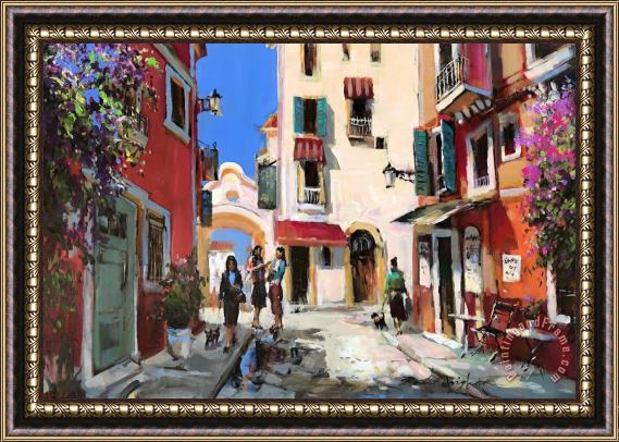 Brent Heighton A Casual Conversation Framed Painting