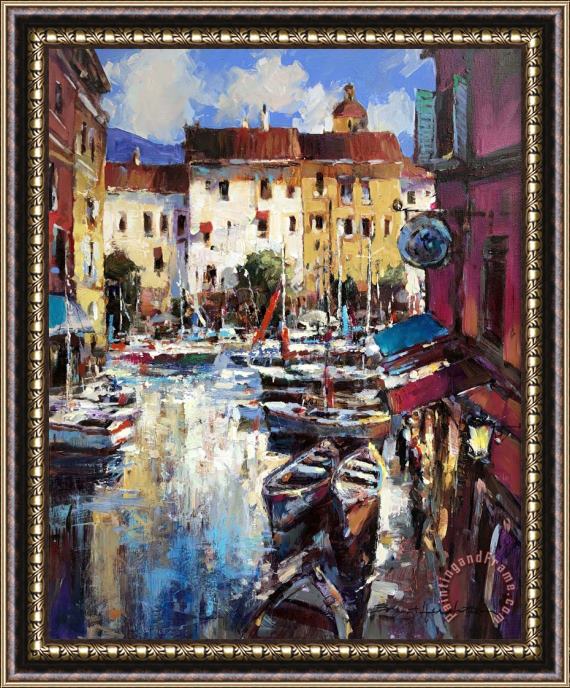 Brent Heighton Afternoon in Antibes Framed Painting