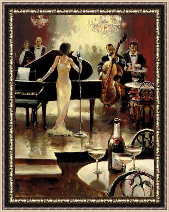 brent heighton Jazz Night Out Framed Painting