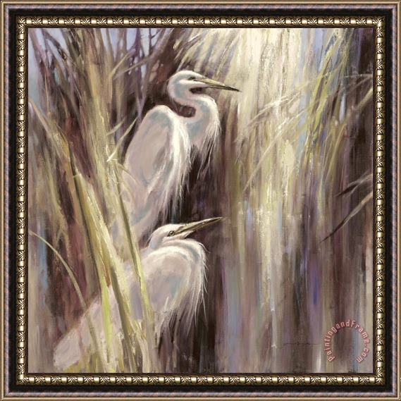 Brent Heighton Seaside Egrets Framed Painting