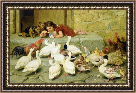 Briton Riviere The Last Spoonful Framed Print