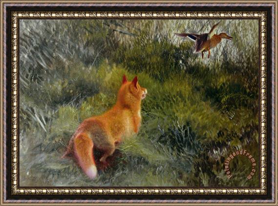 Bruno Andreas Liljefors Eluding the Fox Framed Painting