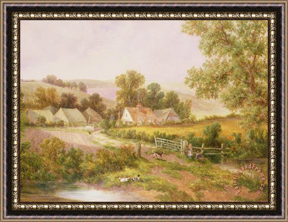 C L Boes Farmyard Scene Framed Print