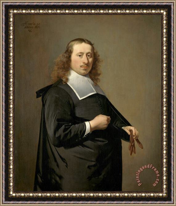 Caesar Boetius van Everdingen Portrait of Willem Jacobsz Baert, Burgomaster of Alkmaar And Amsterdam Framed Painting