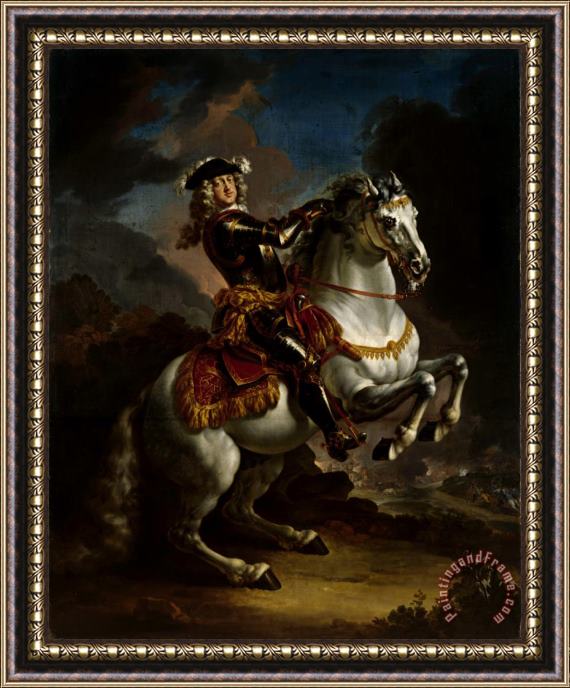 called De Oude Jan Frans Douven Elector Johann Wilhelm Von Pfalz Neuburg on Horseback Framed Print