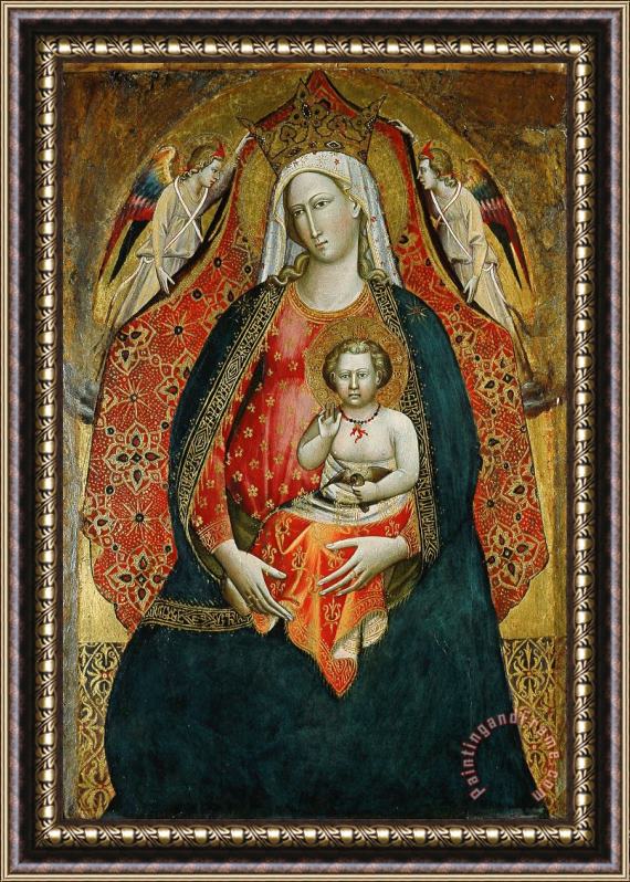 called Giovanni dal Ponte Giovanni di Marco Madonna And Child with Angels Framed Painting