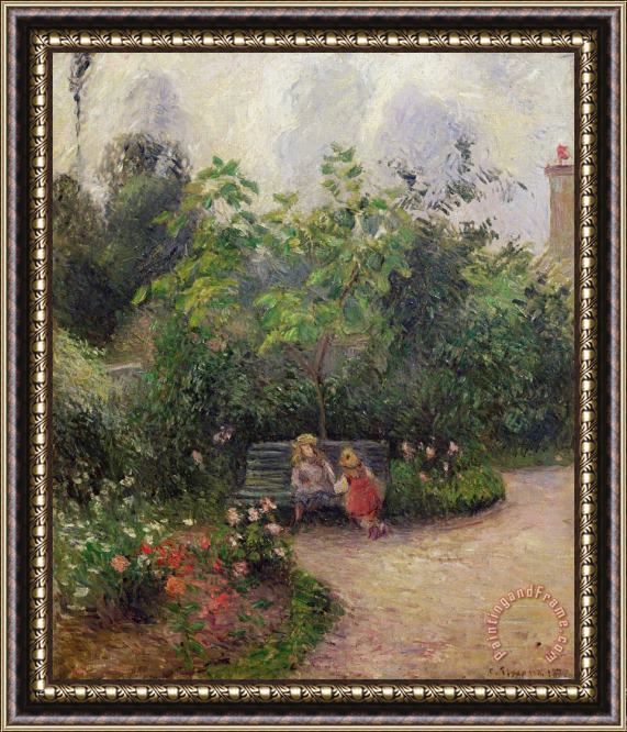 Camille Pissarro A Corner of The Garden at The Hermitage, Pontoise Framed Print
