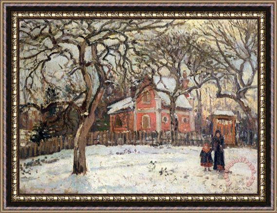 Camille Pissarro Chestnut Trees at Louveciennes Framed Painting