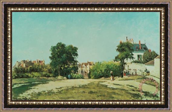 Camille Pissarro Clearing Of The Old Cemetery In Pontoise Framed Painting