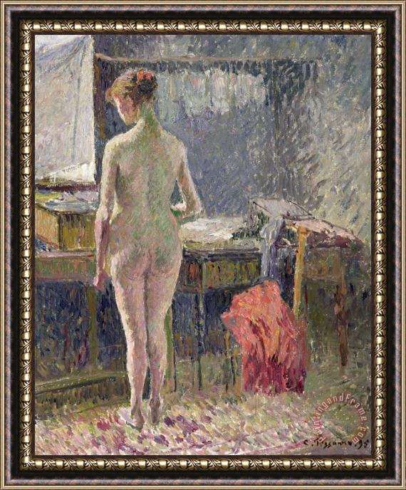 Camille Pissarro Female Nude Seen From The Back Framed Painting