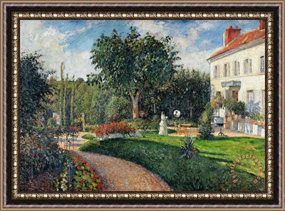 Camille Pissarro Garden Of Les Mathurins At Pontoise Framed Painting