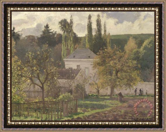 Camille Pissarro House in the Hermitage Framed Print