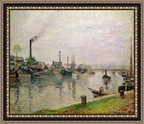 Camille Pissarro Island of the Cross at Rouen Framed Painting
