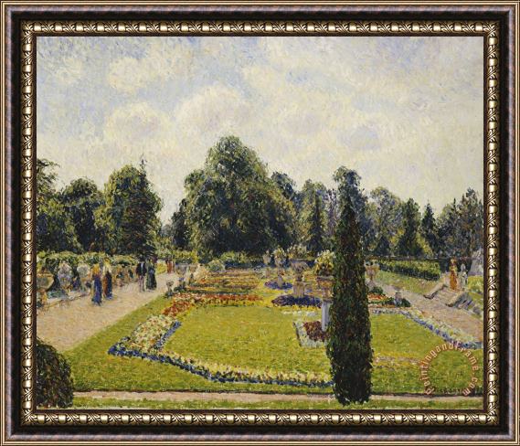 Camille Pissarro Kew Gardens, The Path to The Main Greenhouse Framed Painting
