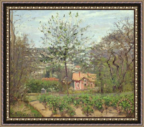 Camille Pissarro La Maison Rose Framed Painting