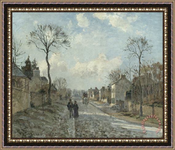 Camille Pissarro La Route De Louveciennes Framed Print