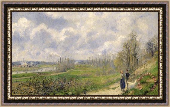 Camille Pissarro La Sente Du Chou Near Pontoise Framed Painting