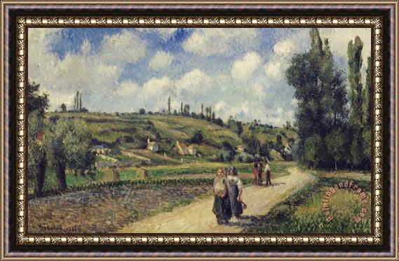 Camille Pissarro Landscape near Pontoise Framed Painting